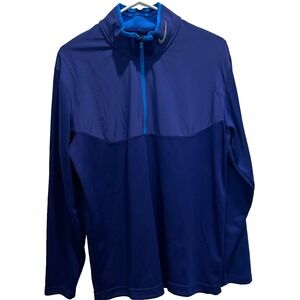 Nike Golf Tour Performance Dri-Fit 1/4 Zip Pullover Medium Purple, Blue‎ Trim